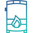 Use of thermal fluid heater at LPG, resulting in zero emission of individualized material.